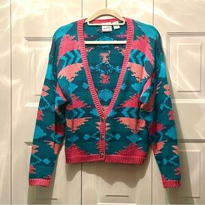Vintage Nuovo southwest knit cardigan sweater